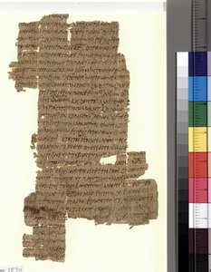 El lado frontal del Papiro 37, un manuscrito del Nuevo Testamento del Evangelio de Mateo. Probablemente originado en Egipto